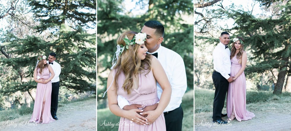 A soon-to-be-bride getting a kiss on the cheek