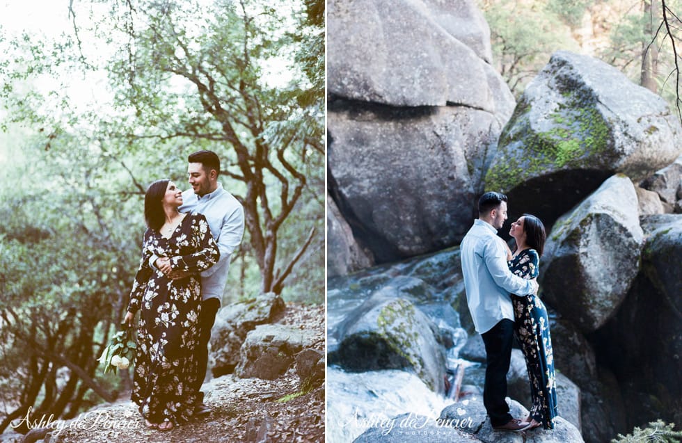 Outdoor engagement portraits in California