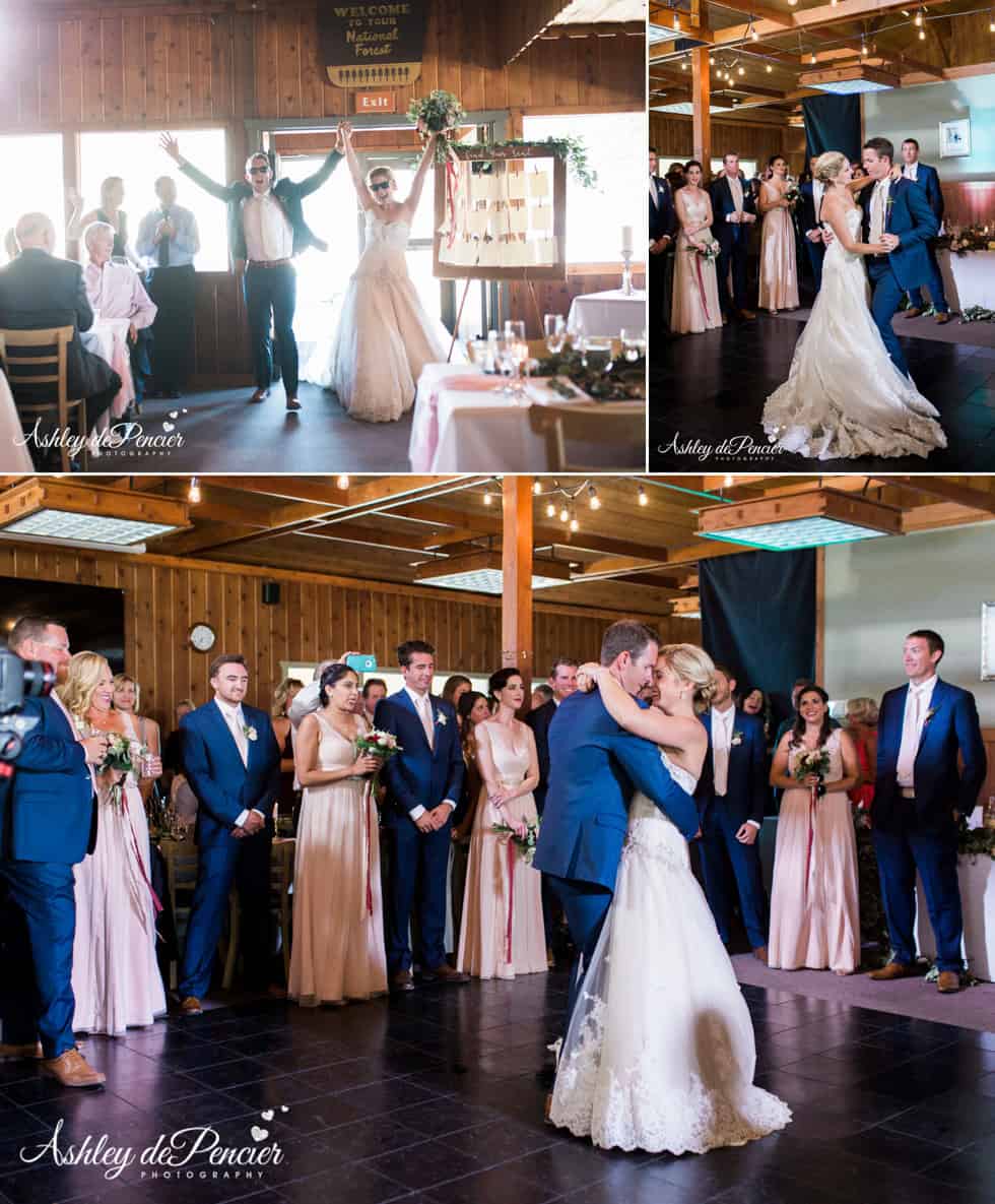 Wedding reception at June Lake California