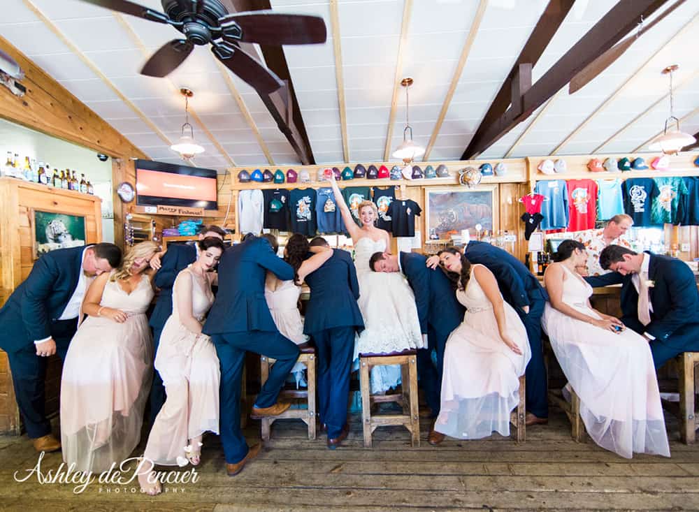 Bridal party at Tiger Bar