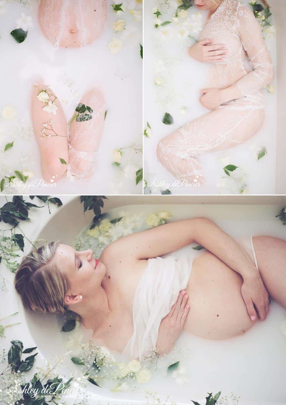 maternity milk bath portraits