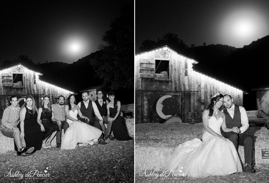 Night time wedding portraits