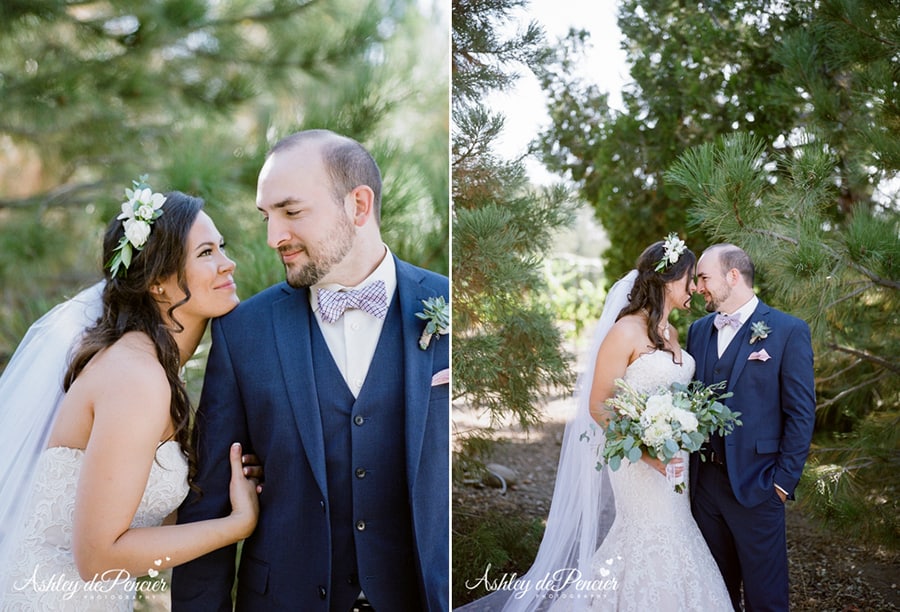 Portraits of a bride and a groom