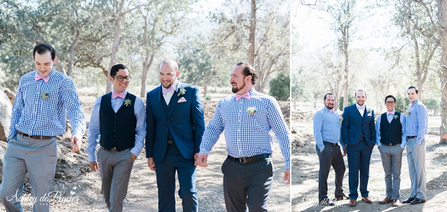 Groomsmen walking together