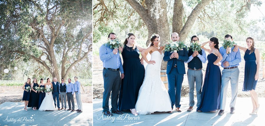 Outdoor family wedding portraits